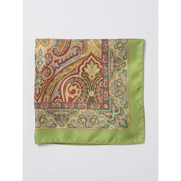 Etro Pocket Square Men Green